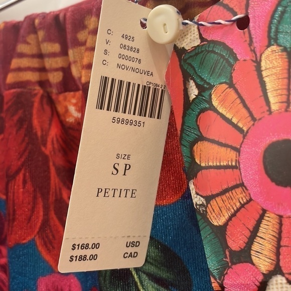 Anthropologie Farm Rio Drea Tiered Velvet Midi Maxi Skirt Floral-Boho-NWT—SP - Picture 8 of 11